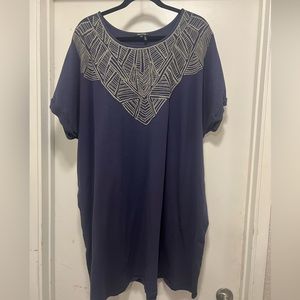 Nic + Zoe plus size 3x blue dress